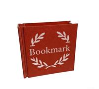 KHIronHive Support de bureau en plastique avec impression 3D pour marque-pages et stylos - Gain de place - Pour bureau, étude, bibliothèque - Design compact - Multicolore - 9,8 x 3,2 x 9,6 cm (rouge)