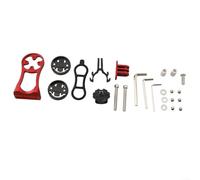 KHIronHive Support d'extension de vélo pour Cateye et Bryton avec support de lampe de poche et support de caméra mobile, installation simplifiée (noir)