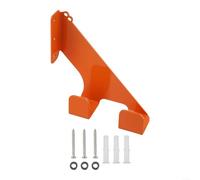 KHIronHive Support mural robuste pour tronçonneuse - Support de rangement horizontal ou vertical en acier - Peut supporter jusqu'à 68 kg - Revêtement de protection orange - Compatible avec Stihl