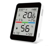KHIronHive Thermohygromètre intelligent avec écran LCD de 3,3", contrôle par application pour la surveillance de la température et de l'humidité, batterie rechargeable, support magnétique, exportation