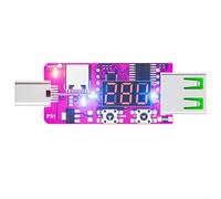 KHIronHive Voltmètre numérique ampèremètre automatique avec protocole de charge rapide 5 V-28 V, affichage du détecteur de courant de tension pour test USB-C PD, fonction mémoire hors tension, violet