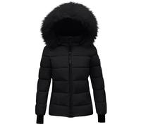 KHIRVWL Doudoune Femme Hiver Chaude- Manteau Matelassée à Capuche Amovible En Peluche- Veste Légère Avec Poches Et Zippé- Blouson Slim Fit Col Montant- Manteaux Mi Saison Puffer Jacket Manches