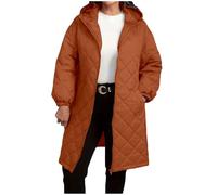 KHIRVWL Doudoune Femme Mi Longue Epaissé Oversize - Veste Coupe Vent - Manteau Matelassée à Capuche - Blouson Légère Avec Poches Et Zippé - Manteaux Mi Saison Puffer Manches