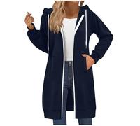 KHIRVWL Sweats à Capuche Femme, Sweats à Capuche la Mode Colorblock pour Femmes, Manches Longues décontractées et Amples avec Poches, adaptés aux vêtements d'automne et d'hiver