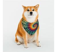 KHiry Bandanas triangulaires réglables en coton doux pour chien, art abstrait, chiot et chat pour petites et grandes races