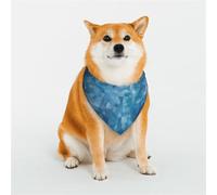 KHiry Bandanas triangulaires réglables en coton doux pour chien, couleur abstraite, bleu, pour petites et grandes races