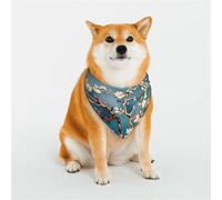 KHiry Bandanas triangulaires réglables en coton doux pour chien en fleur d'amandier, chiot et chat pour petites et grandes races
