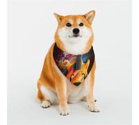 KHiry Bandanas triangulaires réglables en coton doux pour chien, guitare abstraite, chiot, chat pour petites et grandes races