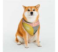 KHiry Bandanas triangulaires réglables en coton doux pour chien, motif fleurs de citron et pois pour petites et grandes races