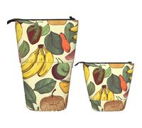 KHiry Golden retriever - Trousse à crayons télescopique sur pied pour bureau, organiseur rétractable, pour le travail, 7 x 14,5 cm, Banane aux fruits, Taille unique