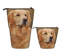 KHiry Golden retriever - Trousse à crayons télescopique sur pied pour bureau, organiseur rétractable, pour le travail, 7 x 14,5 cm, Golden Retriever, Taille unique