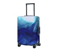 KHiry Housse de bagage élastique pour voyage - Housse de bagage abstraite bleue comme une vague - Protection de bagages pour adultes - Anti-rayures - Housse décorative pour voyage, Noir , L
