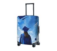 KHiry Housse de bagage élastique pour voyage - Housse de bagage bleue pour remise de diplôme - Protection de bagages pour adultes - Anti-rayures - Housse décorative pour voyage, Noir , XL
