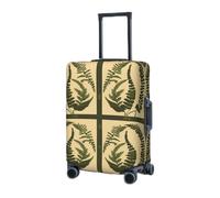 KHiry Housse de bagage élastique pour voyage - Motif drapeau de l'île - Motif fougère - Protection de bagages pour adultes - Anti-rayures - Housse décorative pour voyage, Noir , XL