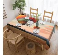 KHiry Nappe rectangulaire pour cuisine, montgolfière, nappe de salle à manger, imperméable, infroissable, décoration de table pour extérieur et intérieur