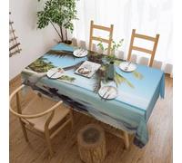 KHiry Nappe rectangulaire pour cuisine, plage, palmier, salle à manger, imperméable, infroissable, décoration de table pour extérieur et intérieur