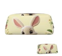 KHiry Trousse à crayons rétractable avec motif lapin mignon pour bureau, trousse à crayons avec fermeture éclair, trousse à cosmétiques pour bureau, Argenté., Taille unique