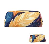 KHiry Trousse à crayons rétractable avec plumes colorées pour bureau, trousse à crayons avec fermeture éclair, trousse à cosmétiques pour bureau, Argenté., Taille unique