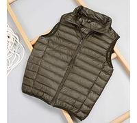 KHJH Manteau sans Manche Femme, Doudoune Légère Softshell Doudoune Plus La Taille Doudoune Gilet Chaud Matelassé Veste sans Manches Steppweste pour La Randonnée Femme Adolescente Bureau Sport,Vert AR