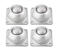 KHJK Chfeng-c 4PCS CY-38A 1-1/2 Pouce carré en Acier au Carbone Bride Roller Ball Transfert de roulement Dia 6,5 mm / 0,26 Pouces Unité convoyeur à Rouleaux Roues