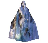 Khkbnb Fantasy Wonderland Cape à capuche pour adulte, costume d'Halloween, parfait pour le cosplay de sorcière, les fêtes d'Halloween d'horreur