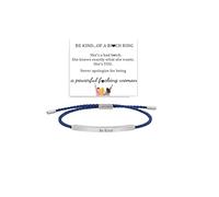 KHKINDPRO Be Kind of a Bracelet, Bracelet de motivation réglable en acier inoxydable tressé à la main pour femme, bijoux, cadeaux inspirants pour, adjustable, Acier inoxydable, Pas de gemme