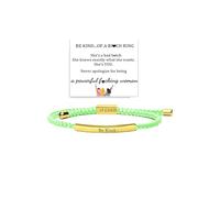 KHKINDPRO Be Kind of a Bracelet, Bracelet de motivation réglable en acier inoxydable tressé à la main pour femme, bijoux, cadeaux inspirants pour, adjustable, Acier inoxydable, Pas de gemme