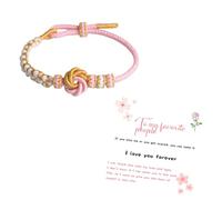KHKINDPRO Bracelet double couche réglable avec inscription « To My Mom/Wife/Daughter/Best Friend and Favorite People » - Cœur éternel - Pierre naturelle empereur - Jaspe empereur - Perles - Bracelet