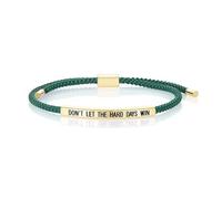 KHKINDPRO Bracelet pour homme et femme avec inscription « Don't Let The Hard Days Win » - Fait à la main - En acier inoxydable tressé - Réglable - Cadeau inspirant - Bijoux pour femme, Adjustable from