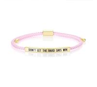 KHKINDPRO Bracelet pour homme et femme avec inscription « Don't Let The Hard Days Win » - Fait à la main - En acier inoxydable tressé - Réglable - Cadeau inspirant - Bijoux pour femme, Adjustable from