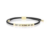 KHKINDPRO Bracelet pour homme et femme avec inscription « Don't Let The Hard Days Win » - Fait à la main - En acier inoxydable tressé - Réglable - Cadeau inspirant - Bijoux pour femme, Adjustable from