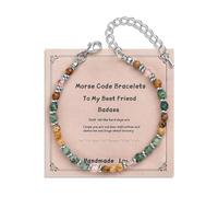 KHKINDPRO Cadeaux pour amie, bestie, bracelets à code morse, bracelet ondulé « Don't Let the Hard Days Win Best Friend », cadeaux d'amitié, cadeaux de Noël pour femme, Adjustable, Acier allié Cristal