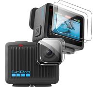 KHKUI-2+2 pièces pour GoPro Hero film de protection d'écran, protecteur d'écran blindé d'objectif verre trempé de dureté 9H pour GoPro Hero verre trempé