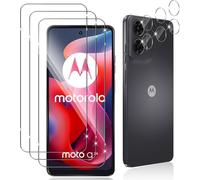 Khkui-3 Pièces Verre Trempé Pour Motorola Moto G24 /Moto E14 /Moto G04 /Moto G04s, 3 Pièces Caméra Arrière Protecteur,9h Dureté/Anti-Rayures/Sans Bulles/Ultra Résistant,Protection Écran