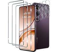 Khkui-3 Pièces Verre Trempé Pour Vivo V50 Lite 4g/5g Avec 3 Pièces Caméra Arrière Protecteur, Dureté 9h Film Protection Écran En Sans Bulles, Ultra Hd Film Vitre Trempé