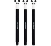 Khkui-Eberhard Faber 599017 - Roller Effaçable Panda, 3 Stylos Animal Erase It, Stylo Gel Bleu 0,7 Mm
