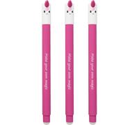 Khkui-Eberhard Faber 599036 - Stylo Roller Effaçable Licorne, 3 Stylos Animal Erase It, Stylo Gel Bleu 0,7 Mm