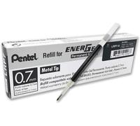 Khkui-Energel Lrp7-A Lot De 12 Recharges D'encre Pour Roller Gel Permanente Noir