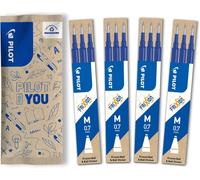 Khkui-- Lot De 4 Étuis De 3 Recharges Frixion - Recharges Pour Stylos Éffaçables- Compatibles Frixion Ball Et Frixion Ball Clicker - Bleu - Pointe Moyenne (12 Recharges)