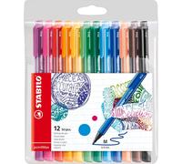 Khkui-Pointmax - Stylo Feutre - Pochette X 12 Stylos Feutre Pointe Moyenne - Coloris Assortis