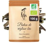 Khla - Bâtons de Réglisse Bio 100 g - À Infuser ou à Mâcher - Tisane, Infusion - Cuisine & Pâtisserie - Naturellement Sucré & Boisé - Haleine Coupe Faim Naturel - Fraicheur Garantie - Origine Égypte