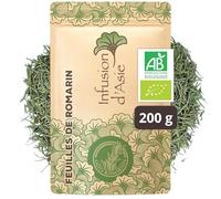 Khla - Feuilles de Romarin Bio 200 g - Pour Tisane & Infusion Matin - Digestion & Vitalité - Anti-Ballonnements - Sachet Vrac - Boisée & Parfumée - Riche en Antioxydants - Origine Égypte
