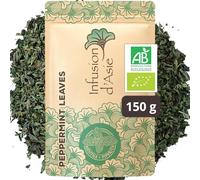 Khla - Menthe Poivrée Bio 150 g - Tisane & Infusion Bien-Être - Digestion & Fraîcheur Naturelle - Chaude ou Glacée - Sachet Vrac - Feuilles Hâchées - Origine Égypte