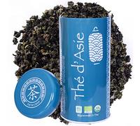 Khla - Thé Bleu Oolong Bio 90 g - Boite Métal Vrac - Thé Chaud ou Glacé - Minceur Perte de Poids Régime - Feuilles Séchées - Thé d’Asie Biologique - Origine Chine - Tisane & Infusion