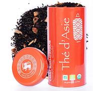 Khla - Thé Chai Bio pour Chai Latte - Boite Métal Vrac 90 g - Noir Chaï Masala - Épicé Ceylan Biologique - Feuilles Séchées - Thé d’Asie - Réconfortant & Gourmand - Origine Sri Lanka