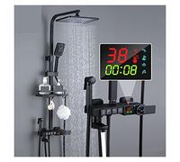 KHLMSRXJ Ensemble de mélangeur de Douche thermostatique en Laiton, Ensemble de Robinet de Douche thermostatique à Affichage numérique, Robinet de Douche de Salle de Bain, Colonne de Douche