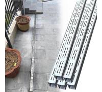 KHLMSRXJ Kit de caniveaux Minces pour Usage Commercial et résidentiel, système de Drainage des eaux pluviales pour Cour/Jardin/Patio/Circulation/terrasse, gouttière Plate et étroite invisib