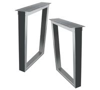 KHLMSRXJ Pieds de Table à Manger en métal Modernes, Lot de 2 Pieds de Banc avec Coussinets réglables, Pieds de Meubles en Noir/Or/Argent 70 100 cm H x 30 50 cm L, vis incluses