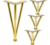 KHLMSRXJ Pieds de Table, Ensemble de 4 Pieds de Meubles, Pieds de canapé Modernes à Monter soi-même, Pieds de Rechange triangulaires en métal, pour canapé/Table/Armoire, réglables, avec Pro