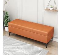 KHLMSRXJ Pouf de Rangement, Banc de Rangement en Cuir avec Housse, Repose-Pieds, Banc de canapé, Banc de Bout de lit, capacité de Charge 300 kg, Convient aux couloirs, Salons, centres comme